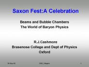 Saxon Fest:A Celebration