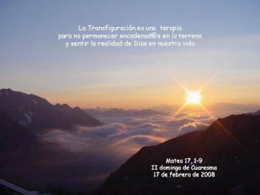 II domingo de Cuaresma -A-