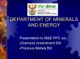 DEPARTMENT OF MINERALS AND ENERGY PowerPoint PPT Presentation