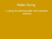 Wafer Dicing