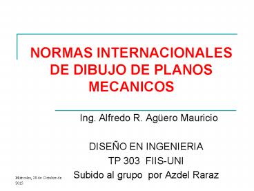 Ing. Alfredo R. Ag