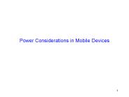 Power Considerations in Mobile Devices