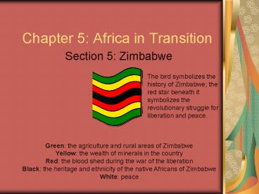 Chapter 5: Africa in Transition