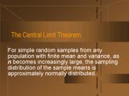 The Central Limit Theorem