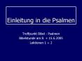 Einleitung in die Psalmen PowerPoint PPT Presentation
