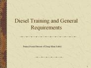 Diesel Training and General Requirements