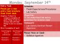 Monday, September 14th PowerPoint PPT Presentation