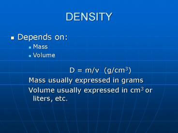 DENSITY