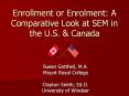Enrollment or Enrolment: A Comparative Look at SEM in the U.S.