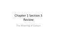 Chapter 1 Section 3 Review PowerPoint PPT Presentation
