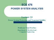 Power System Protection and Transient Stability