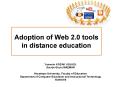Adoption of Web 2.0 tools in distance education PowerPoint PPT Presentation