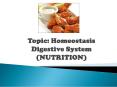 Topic: Homeostasis Digestive System (NUTRITION) PowerPoint PPT Presentation