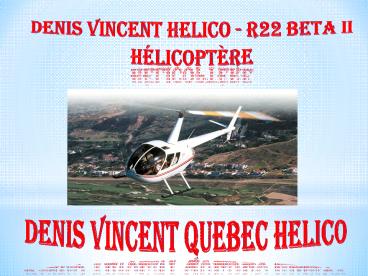 Denis vincent Helico - R22 BETA II hélicoptère