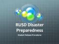 RUSD Disaster Preparedness PowerPoint PPT Presentation