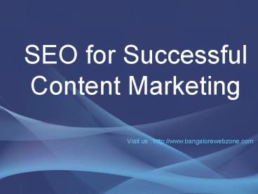SEO for Successful Content Marketing