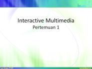 Interactive Multimedia Pertemuan 1