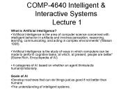 COMP-4640 Intelligent