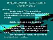 DIABETUL ZAHARAT AL COPILULUI SI ADOLESCENTULUI