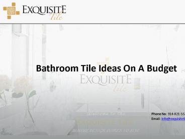 Bathroom Tile Ideas On A Budget