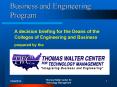 Business and Engineering Program PowerPoint PPT Presentation