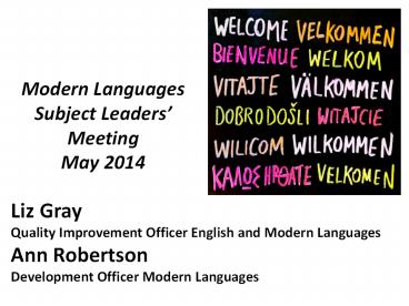 Modern Languages Subject Leaders