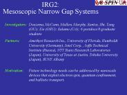 IRG-2:  Nanoscale Interface and Magneto-electronic Studies