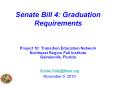 Senate%20Bill%204:%20Graduation%20Requirements%20Project%2010:%20Transition%20Education%20Network%20Northeast%20Region%20Fall%20Institute%20Gainesville,%20Florida PowerPoint PPT Presentation