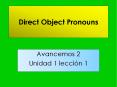 Direct Object Pronouns PowerPoint PPT Presentation
