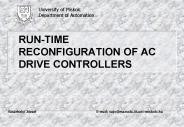 RUN-TIME RECONFIGURATION OF AC DRIVE CONTROLLERS