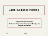 Latent Semantic Indexing