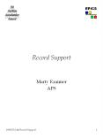 Record Support PowerPoint PPT Presentation