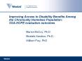 Improving Access to Disability Benefits Among the Chronically Homeless Population: SSA-HOPE evaluation outcomes PowerPoint PPT Presentation