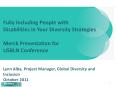 Fully Including People with Disabilities in Your Diversity Strategies Merck Presentation for USBLN Conference PowerPoint PPT Presentation