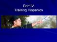 Part IV Training Hispanics PowerPoint PPT Presentation