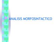 ANALISIS MORFOSINTACTICO