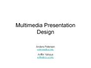Multimedia Presentation Design