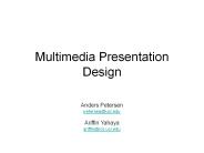 Multimedia Presentation Design PowerPoint PPT Presentation