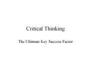 Critical Thinking