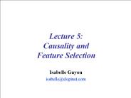 Lecture 5: Causality and Feature Selection