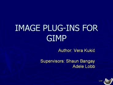 IMAGE PLUG-INS FOR GIMP