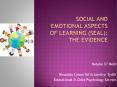 Social and emotional aspects of learning (SEAL): The evidence PowerPoint PPT Presentation