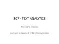 807 - TEXT ANALYTICS PowerPoint PPT Presentation