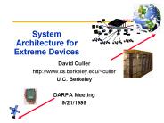 System Architecture for Extreme Devices