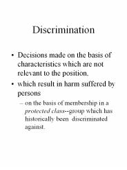 Discrimination
