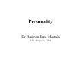 Personality PowerPoint PPT Presentation