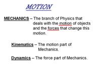 MECHANICS 