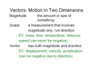 Vectors- Motion in Two Dimensions