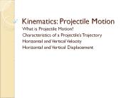 Kinematics: Projectile Motion