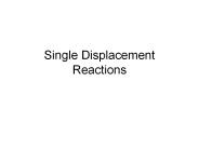 Single Displacement Reactions